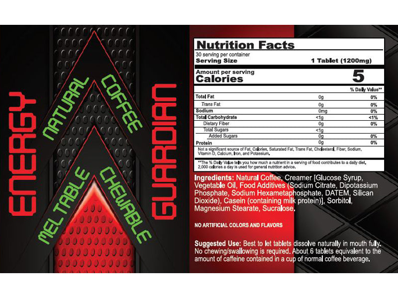 ProNuCare® Coffee Chew – Real Coffee Chewable Tablets – 30/120 CT