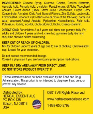 Children Chewable Multivitamins Gummies x 3