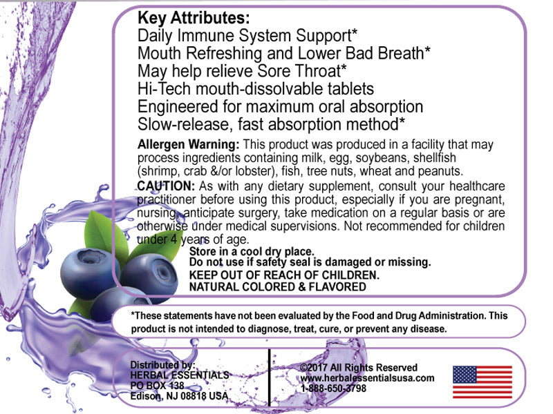 Vitamin C Chewable Blueberry Flavor