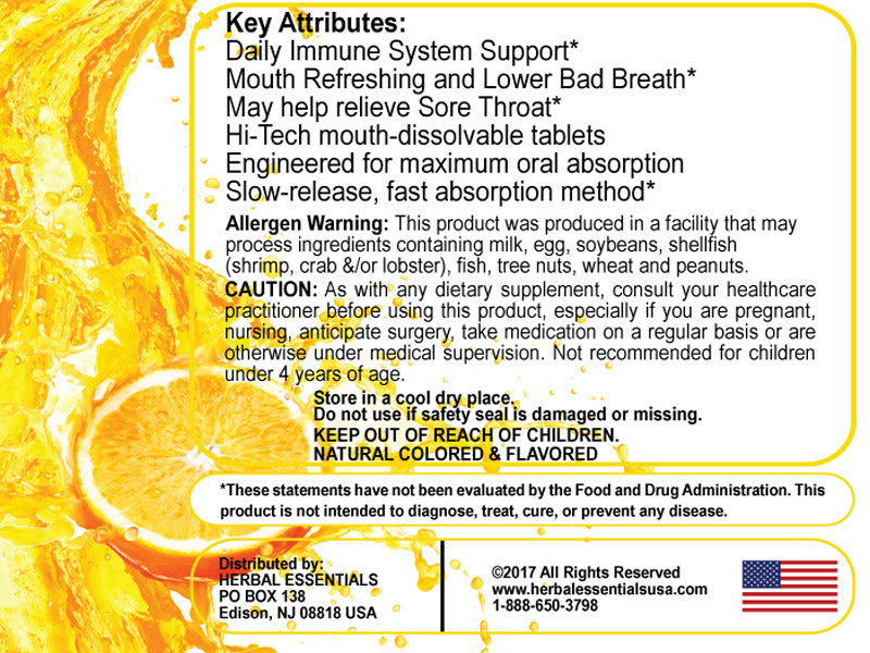 Vitamin C Chewable Natural Orange Flavor