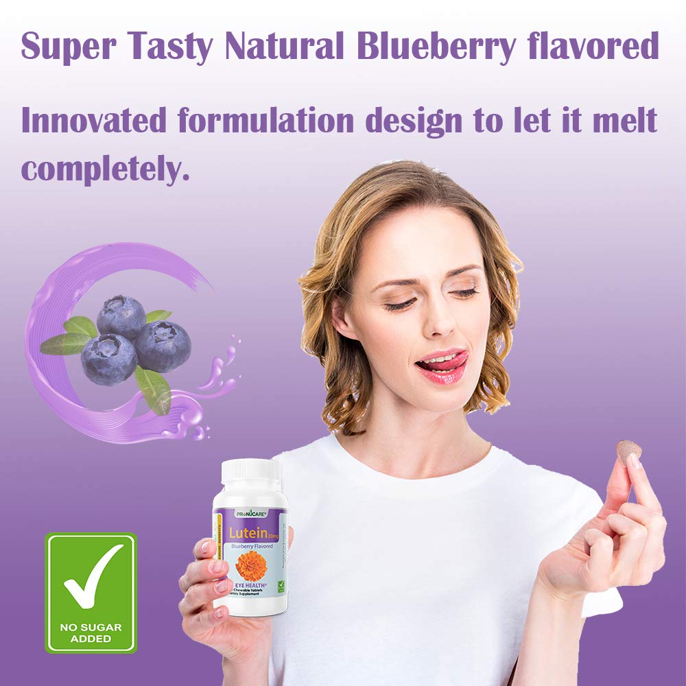 ProNuCare® Lutein 20mg Blueberry Chewable Tablets – 100 CT – Eye Health Support