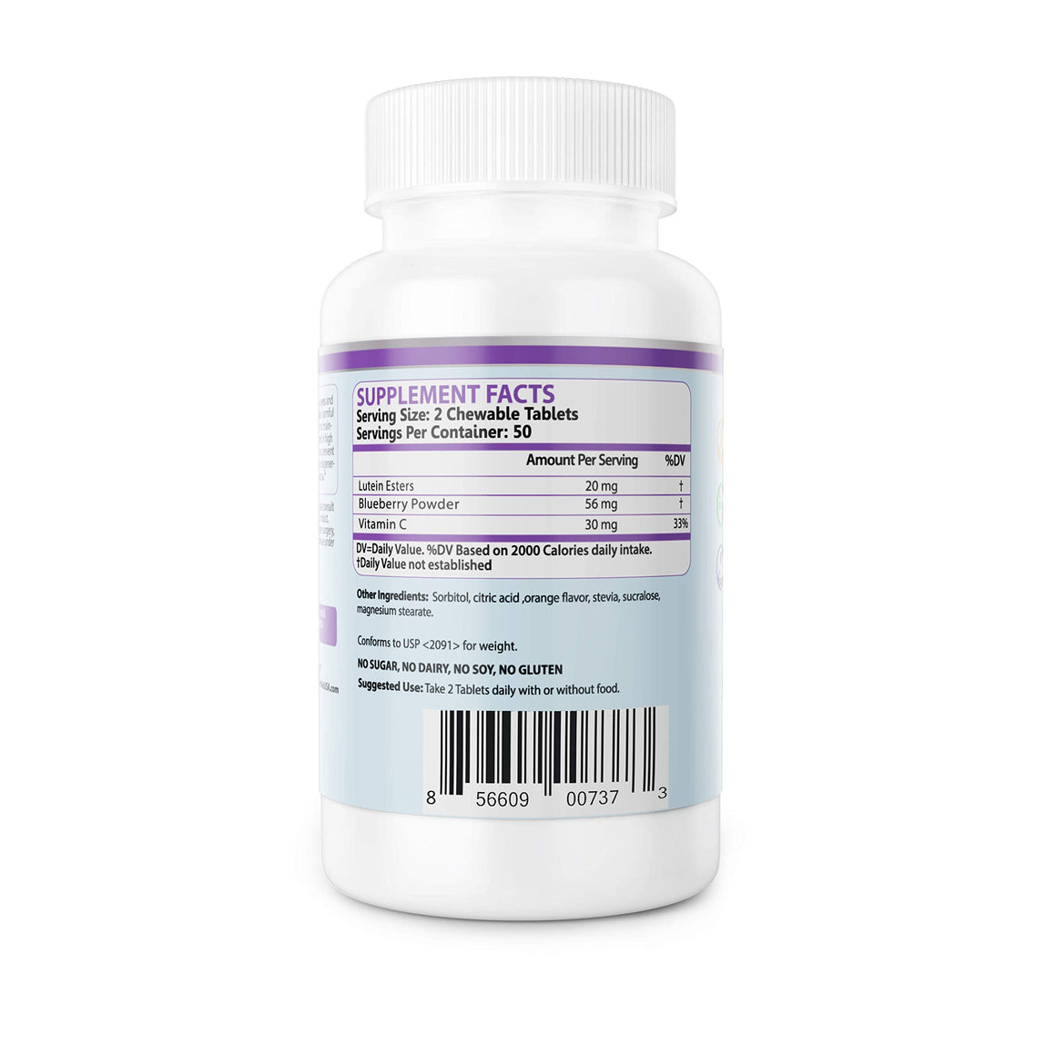 ProNuCare® Lutein 20mg Blueberry Chewable Tablets – 100 CT – Eye Health Support